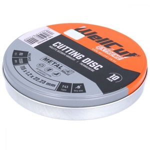 WCA1152-10 Wellcut 115*1.2 cutting disc metal box Pack of 10 - Img 1