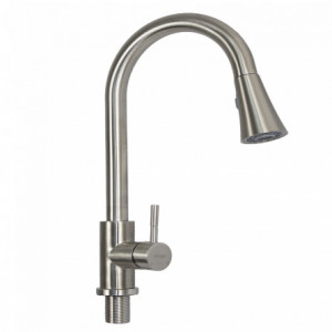 Baterie bucatarie MIXXUS SUS-014-B din otel inoxidabil, Monocomanda, Racorduri incluse - Img 3