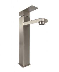 Baterie lavoar MIXXUS KUB-001-HIGH din otel inoxidabil, Monocomanda, Racorduri incluse - Img 1