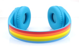 Casti audio fara fir pentru copii GoGEN Decek, Bluetooth 5.2, volum limitat, albastru - Img 2