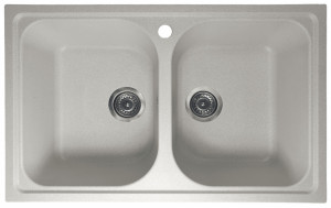 Chiuveta de bucătărie Elefant Premium Equatoria, Alb, 785x490 mm - Img 1