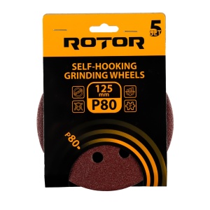 Disc abraziv pentru slefuitor cu excentric ROTOR 125 P80 set 5 - Img 3