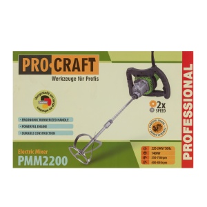 Mixer pentru mortar 1400 W, 800 rot/min, PMM2200 PROCRAFT - Img 9