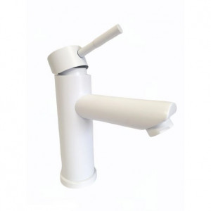 MIXXUS SUS-001-A WHITE baterie lavoar cu gura scurta din otel inoxidabil - Img 1
