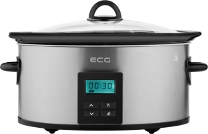 Oala electrica Slow cooker ECG PH 5510 Rider, 5.5 litri, 240 W, vas ceramic, timer, afisaj LED - Img 2