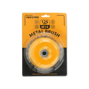 Perie de sarma tip cupa cu noduri rasucite ROTOR 125mm M14 - Img 3