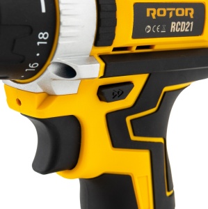 Trusa autofiletanta pe acumulator 21V ROTOR RCD21 + biti, 1350 RPM, Brushless - Img 12