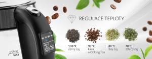 Cana fierbator din sticla ETA Crystela Digi 7153, 1,7 L, 2200 W, iluminare colora, control temperatura - Img 3