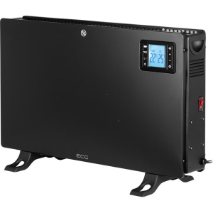 Convector electric de podea ECG TK 2080 DR negru, 2000 W, 3 trepte, termostat, LCD - Img 1