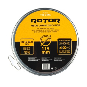 Disc abraziv pentru metal+inox ROTOR 115*1,2*22,23 set 10 - Img 1
