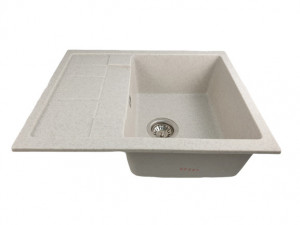 MIXXUS HB8210-G322 BEJ, chiuveta bucatarie dreptunghiulara din granit - Img 1