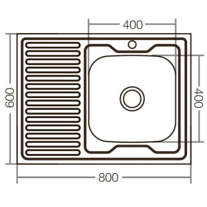 MIXXUS Z8060R-06-160E chiuveta bucatarie din inox - Img 3