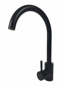 Baterie bucatarie MIXXUS SUS-011-2 BLACK din otel inoxidabil, Monocomanda, Racorduri incluse - Img 2