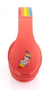 Casti audio fara fir pentru copii GoGEN Decek, Bluetooth 5.2, volum limitat, rosu - Img 2