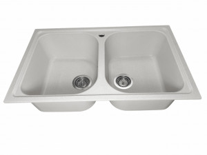 Chiuveta de bucătărie Elefant Premium Equatoria, Alb, 785x490 mm - Img 2