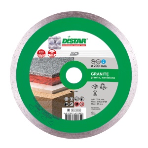 Disc diamantat Distar Granite, lama continua, 200,250,350 mm Ucraina Profesional - Img 1