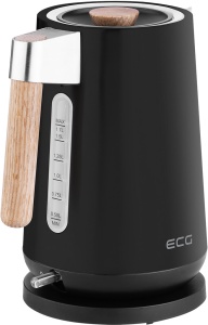 Fierbator electric ECG RK 1768 Strix Timber Black, 1.7 litri, 2200 W, otel inoxidabil si elemente din lemn - Img 2