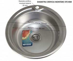 MIXXUS Z510-08-180D chiuveta bucatarie din inox - Img 2