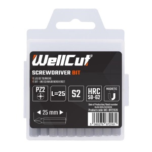 WC-BPZ2520 WELLCUT SCREWDRIVER BIT PZ2 20 PCS PZ2 25 MM - Img 3