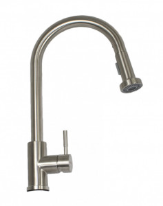 Baterie bucatarie MIXXUS SUS-014-A din otel inoxidabil, Monocomanda, Racorduri incluse - Img 1