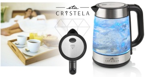 Cana fierbator din sticla ETA Crystela 6153, 1,7 L, 2200 W, iluminare LED albastra - Img 3