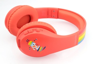 Casti audio fara fir pentru copii GoGEN Decek, Bluetooth 5.2, volum limitat, rosu - Img 3