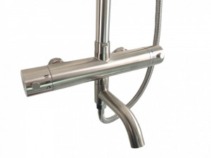 Coloana de dus Mixxus TMO-009-J, 120 cm baterie si para, monocomanda, furtun flexibil - Img 3