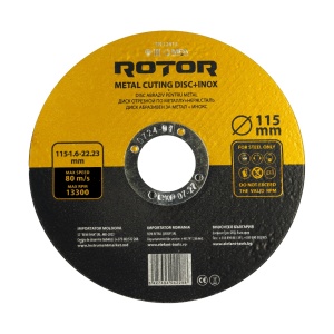 Disc abraziv pentru metal+inox ROTOR 115*1,6*22, 23 - Img 1