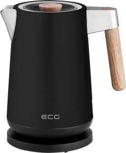 Fierbator electric ECG RK 1768 Strix Timber Black, 1.7 litri, 2200 W, otel inoxidabil si elemente din lemn - Img 3