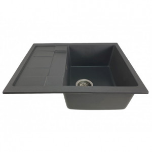 MIXXUS HB8210-G228 GRI, chiuveta bucatarie dreptunghiulara din granit - Img 2