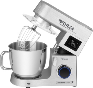 Robot de bucatarie ECG FORZA 7800 Ultimo Argento, 1800 W, 8 litri, LCD, sistem de amestecare planetar - Img 3