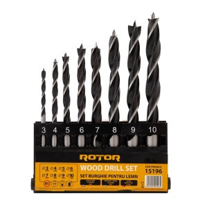 Set burghie pentru lemn, 8 piese ROTOR RBW8 - Img 1
