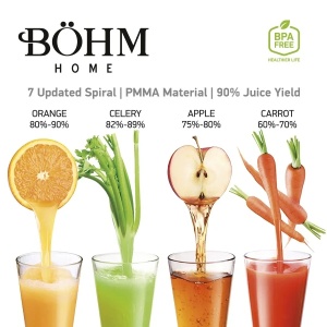 Storcător cu presare la rece pentru fructe și legume, 150 W, Material Fără BPA, BÖHM BM1533 - Img 4