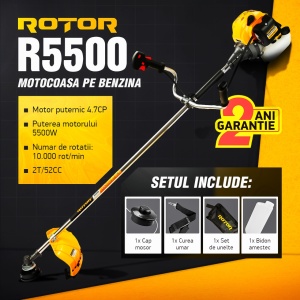 Motocoasa pe benzina R5500 ROTOR 4.7 CP , 5500 Watti - Img 4