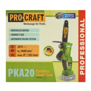 Motofierastrau cu acumulator Procraft PKA20, Li-ion, 20 V, 4.0 Ah, 4600 rotatii, Brushless, Lama 24 cm - Img 6