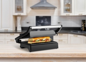 Sandwich maker si grill ECG S 3070 Panini Power, 1500 W, deschidere 180°, placi nonaderente - Img 2