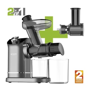 Storcător de fructe și legume cu presare la rece și răzătoare multifuncțională, 150 W,Material Fără BPA, BÖHM BM1533SM - Img 1
