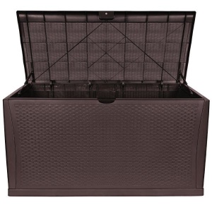 TM-SBR46H TOUGH MASTER 460L Storage Box Rattan style, coffee, hinges - Img 2