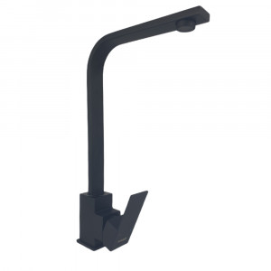 Baterie bucatarie MIXXUS KUB-011 BLACK din otel inoxidabil, Monocomanda, Racorduri incluse - Img 2