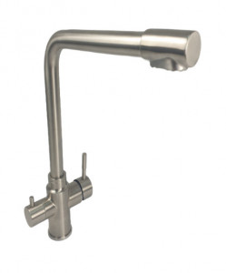 Baterie bucatarie MIXXUS SUS-021 din otel inoxidabil, Monocomanda, Racorduri incluse - Img 2