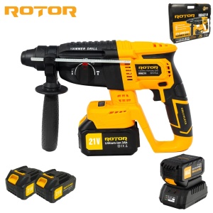 Ciocan rotopercutor cu acumulator, RRH21V ROTOR 21V/3Ah , 1800 rpm, 4450 bpm, - Img 1