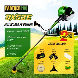 Motocoasa pe benzina PARTNER PRO DX52E 5.5 CP , 2T , 9000 rpm - Img 4
