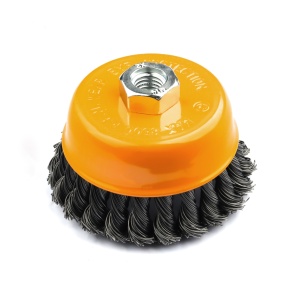 Perie de sarma tip cupa cu noduri rasucite ROTOR 100mm M14 - Img 1