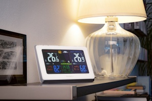 Statie meteo interior-exterior GoGEN ME 3257, senzor extern fara fir, LCD color - Img 2
