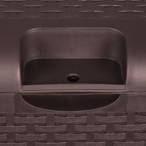 TM-SBR46H TOUGH MASTER 460L Storage Box Rattan style, coffee, hinges - Img 3