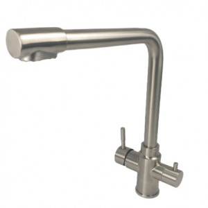 Baterie bucatarie MIXXUS SUS-021 din otel inoxidabil, Monocomanda, Racorduri incluse - Img 3