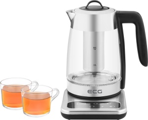 Fierbator electric cu infuzor pentru ceai ECG RK 1891 INFUSO, 1,8 L, 2200W, otel inoxidabil si sticla - Img 1