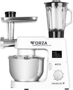 Robot de bucatarie ECG FORZA 5500 Giorno Bianco, 1500 W, 6,5 litri, panou de control tactil, sistem de amestecare planetar - Img 1