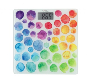 Cantar de persoane GALLET AQUARELLES PEP954, 180Kg, sticla, design ultra subtire 17 mm - Img 3