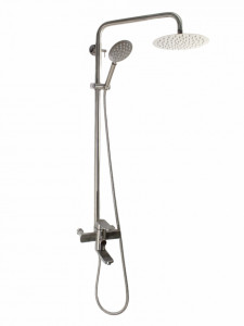 Coloana de dus Mixxus AVA-009-J, 120 cm baterie si para, monocomanda, furtun flexibil - Img 1
